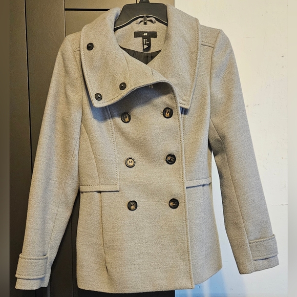 S/M Gray H&M Peacoat - Picture 2 of 7